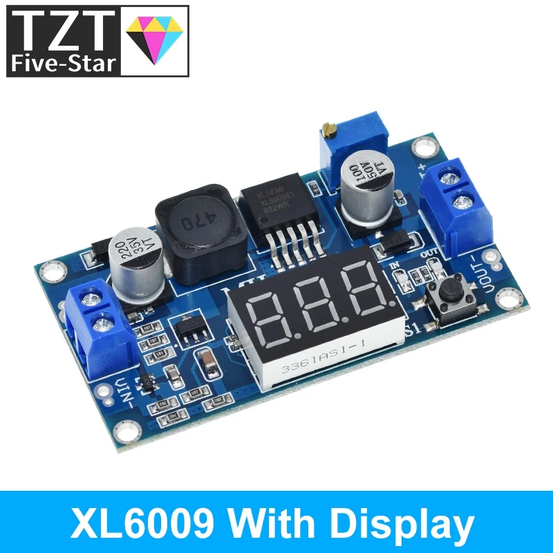 TZT Boost Buck DC-DC Adjustable Step Up Converter XL6009 Power Supply Module 20W 5-32V to 1.2-35V