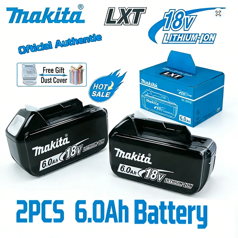 

100% Original Makita power tool Battery, 6.0Ah Makita 18V Battery, for Makita BL1860B BL1840 BL1830B BL1850B BL1850 BL1815