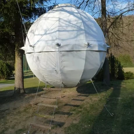 Suspended Spherical Glamping Tent Waterproof Outdoor Starry Sky Camping Pod Forest Resort Hotel Custom Hanging Cabin Shelter OEM