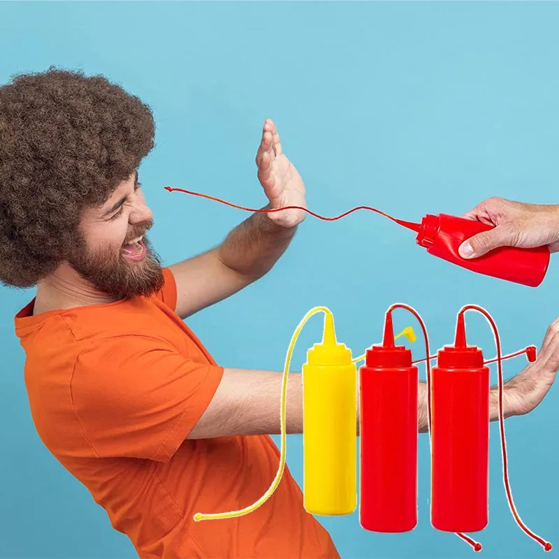 Funny Prank Fake Ketchup Bottles Tomato Sauce Practical Jokes Adult Kids Cool Frightening Items Surprise Gift Prank Toys
