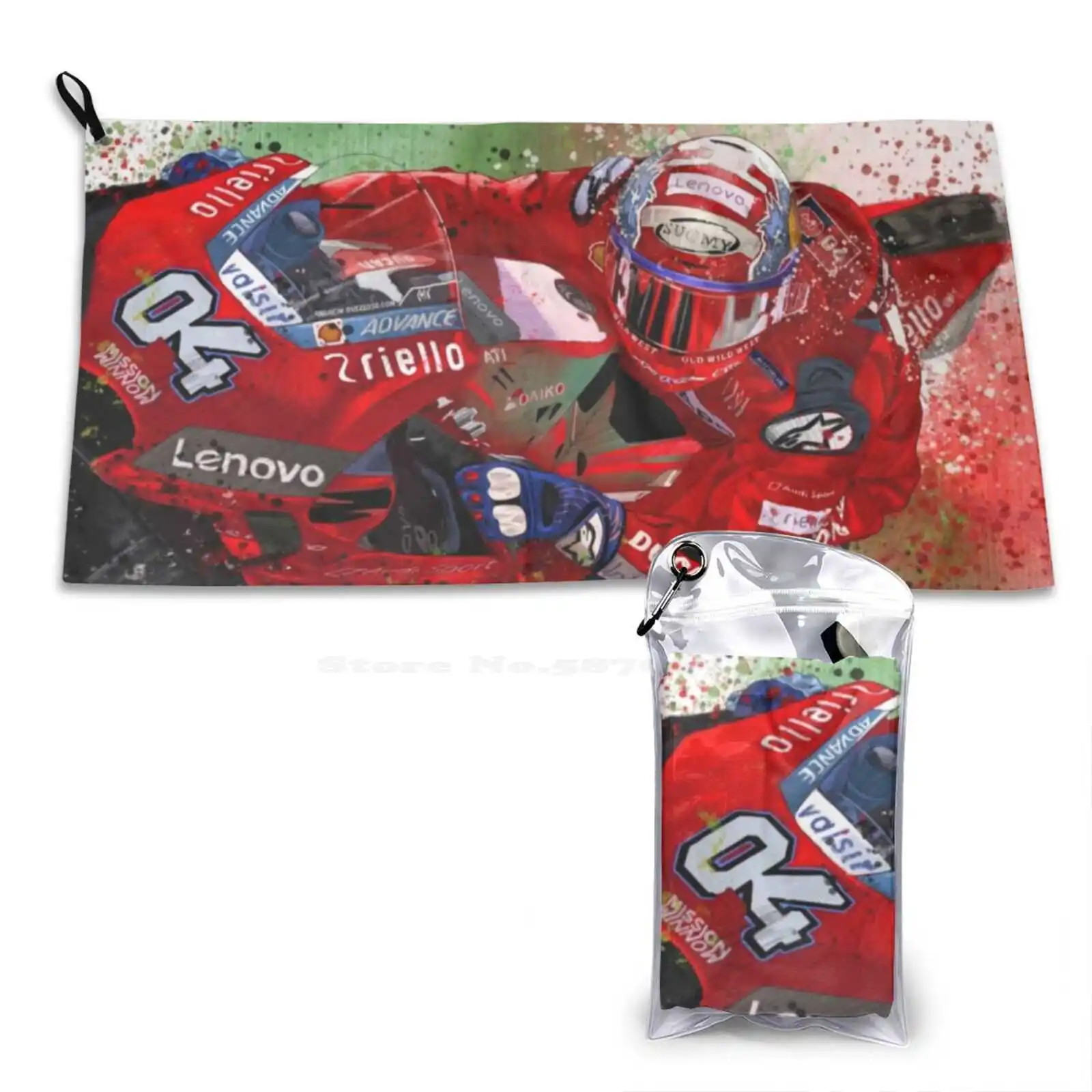 Beautiful Motorsport Graffiti Art Design Featuring One Of The Best Riders In The World. 3D Print Pattern Towel Soft Towel