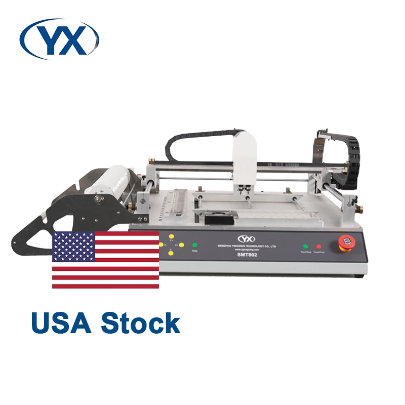 

В наличии в США SMT802A HD-камера Автоматическая небольшая настольная машина для захвата и размещения Высокоскоростная монтажная машина со светодиодной подсветкой SMT