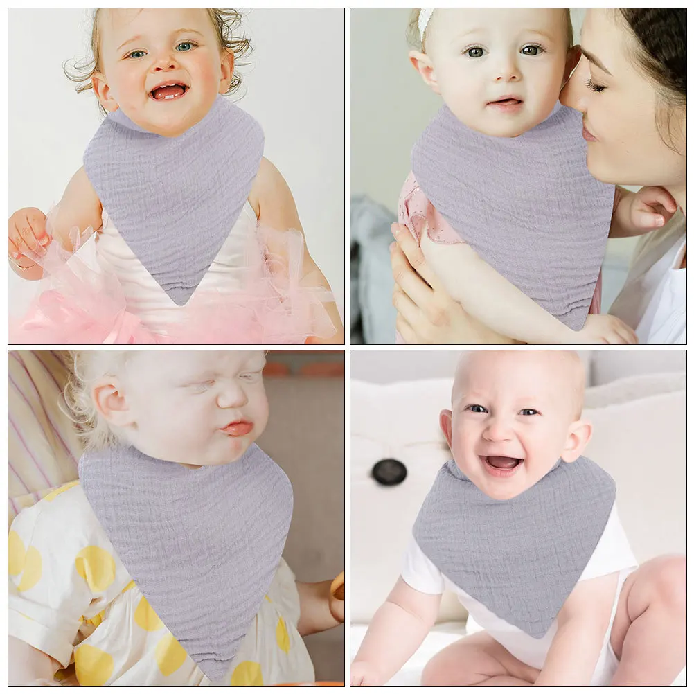 2Pcs Thick Cotton Baby Bibs Drool Triangle Infant Feeding Bibs Toddlers Eating Supplies Baby Bib Toddler Eating Supplies