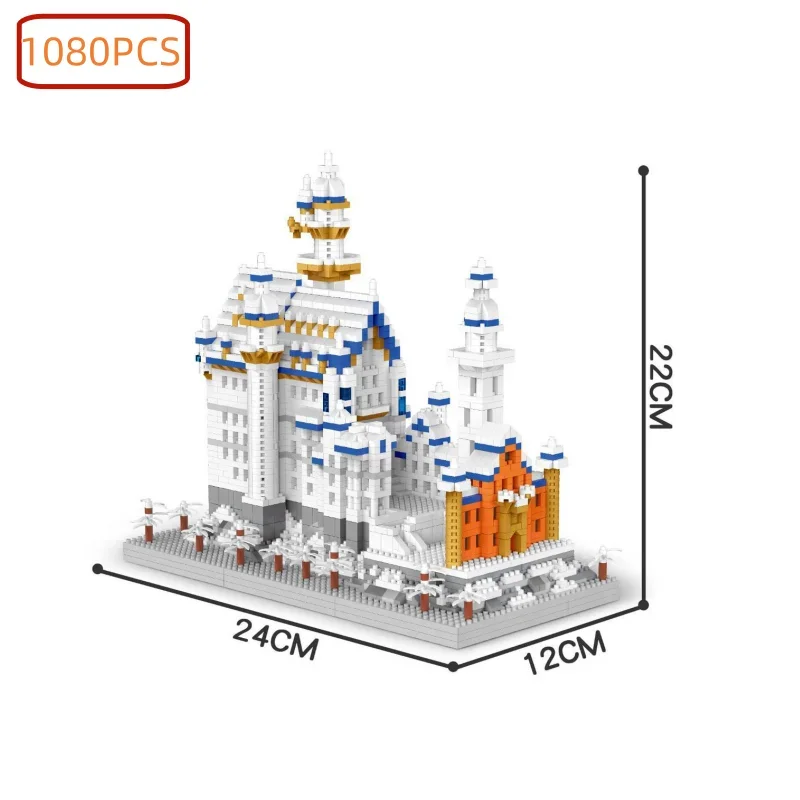 

Swan Lake Castle Micro Particle Building Blocks Architecture Series Puzzle Ornament Festival Gift Children's Toys