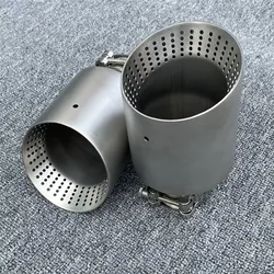 1PC. Automobile Universal Stainless Steel  Single Outlet Exhaust Nozzle Silver Tail Throat