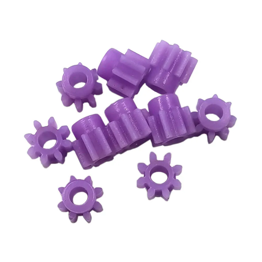 Purple 82A 0.5M Pinion 8 Teeth OD=5mm Plastic Gear DIY Model Motor Parts P8T2A
