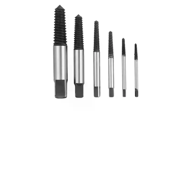 1/5/6 Pcs High Carbon Steel Broken Screw Extractor Thickened Deep Thread For Home Plumbing Repair DIY Jobs