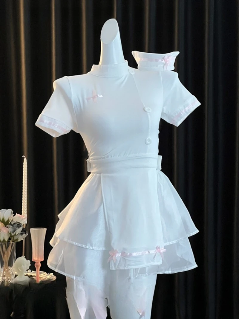 

Милый и соблазнительный комплект медсестры для девочек, сексуальное пышное платье принцессы, униформа для ролевой пары на Хэллоуин, идеально подходит для игривых и