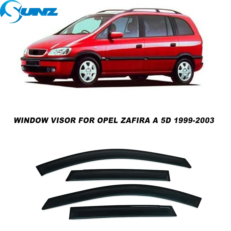 

Window Visors For Opel Zafira A 5D 1999 2000 2001 2002 2003 Rain Sun Guard Vent Wind Deflector Weathershield