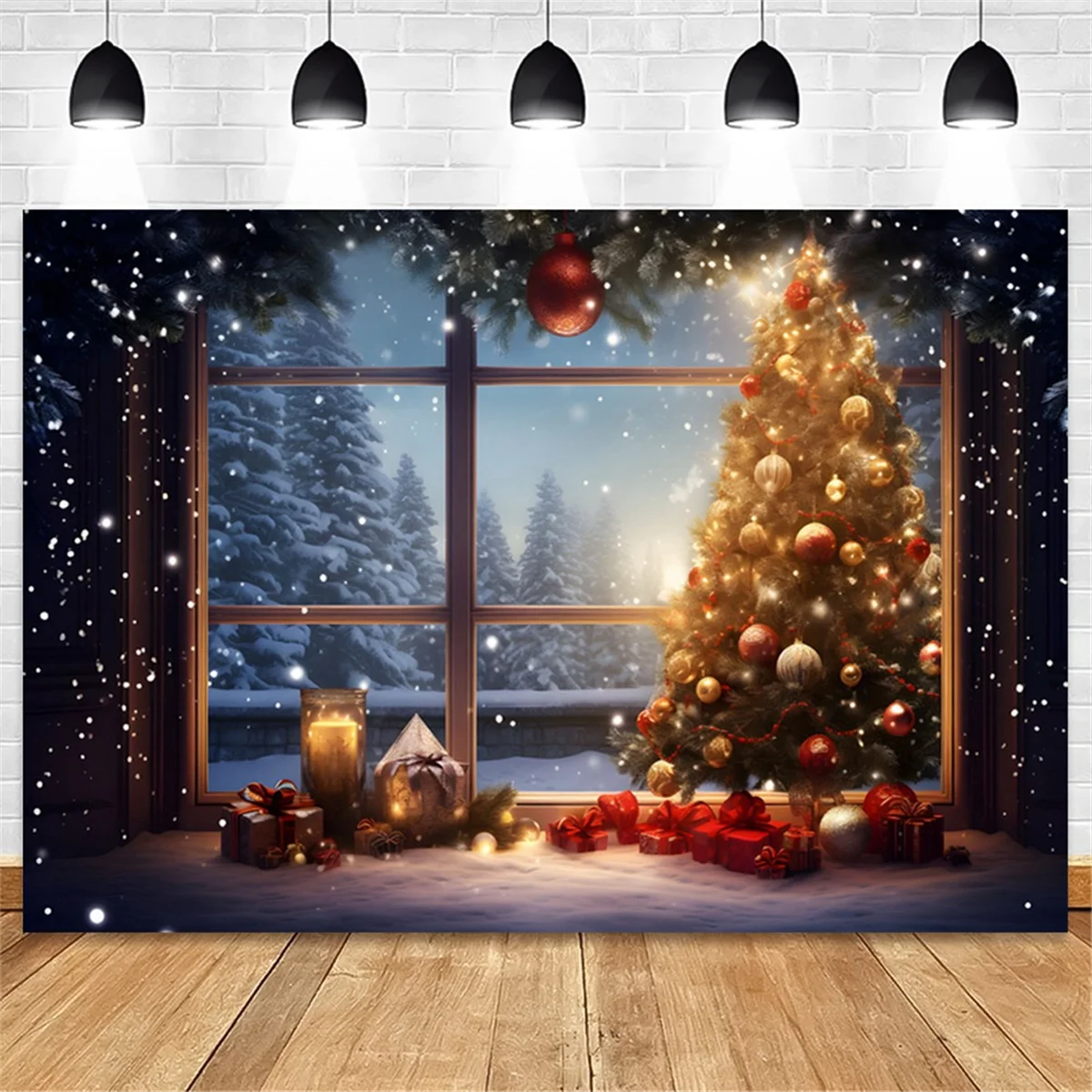 

Компактный 210X150 см Рождественский фон Ткань Рождественская елка Снежинка Украшение вечеринки Детская фотография