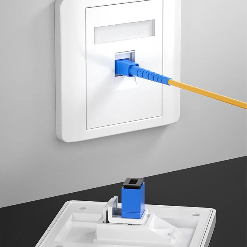 LC Fiber Optic Keystone Coupler Jack | UPC Duplex OM3/OM4 Compatible LC To LC Multimode Fiber Coupler