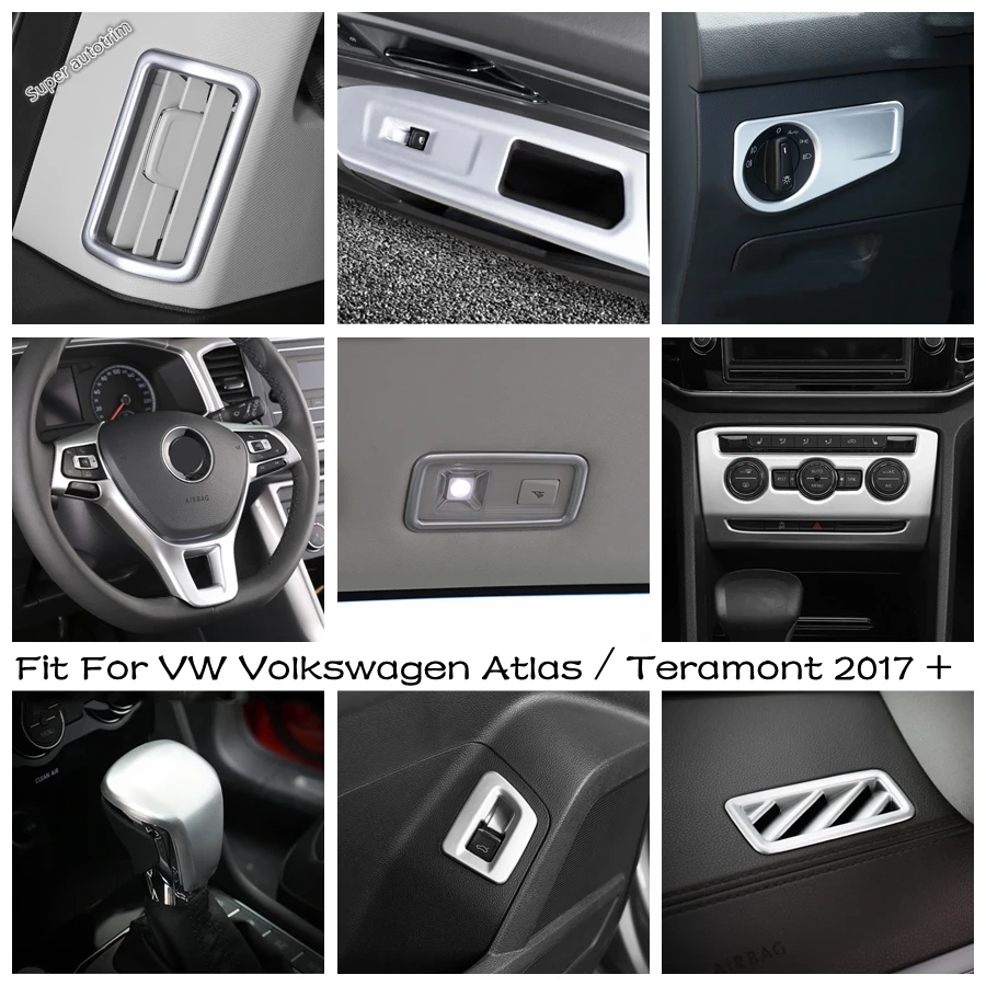 

Headlight Switch / Ceiling Reading Lamp / AC Button Cover Trim Matte Accessories For VW Volkswagen Atlas / Teramont 2017 - 2020