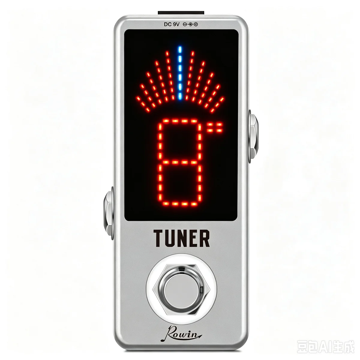 Rowin Guitar Tuner Effect Pedal LED Digital Display Chromatic Tuner Mini Size True Bypass Foot Tuner Stompbox For Guitar