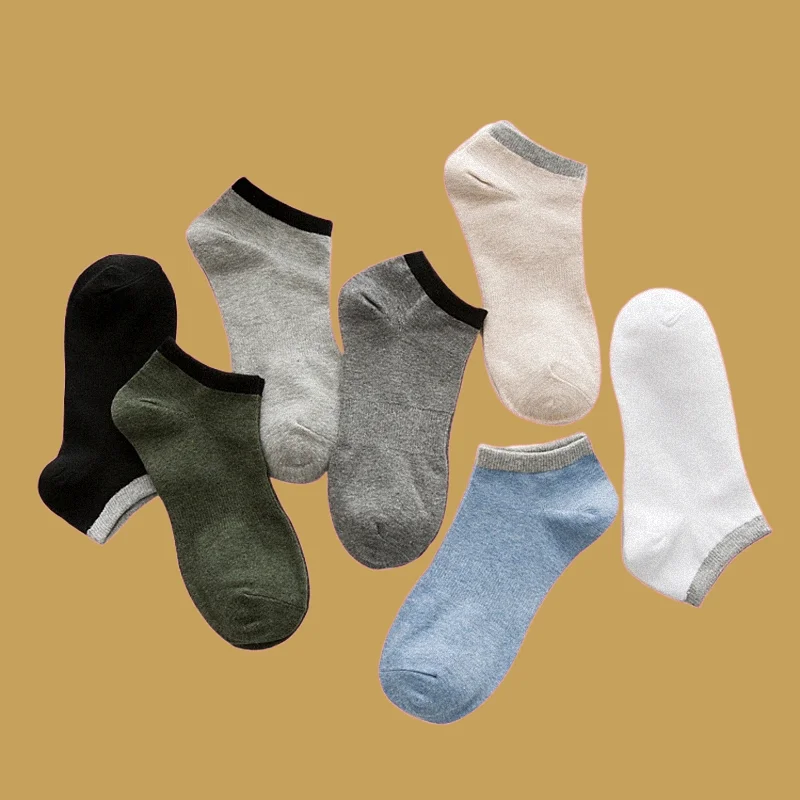 5/10 Pairs Fashion High Quality Sports Socks Comfortable Breathable Men's Boat Socks Sports Socks Cotton Waist Socks