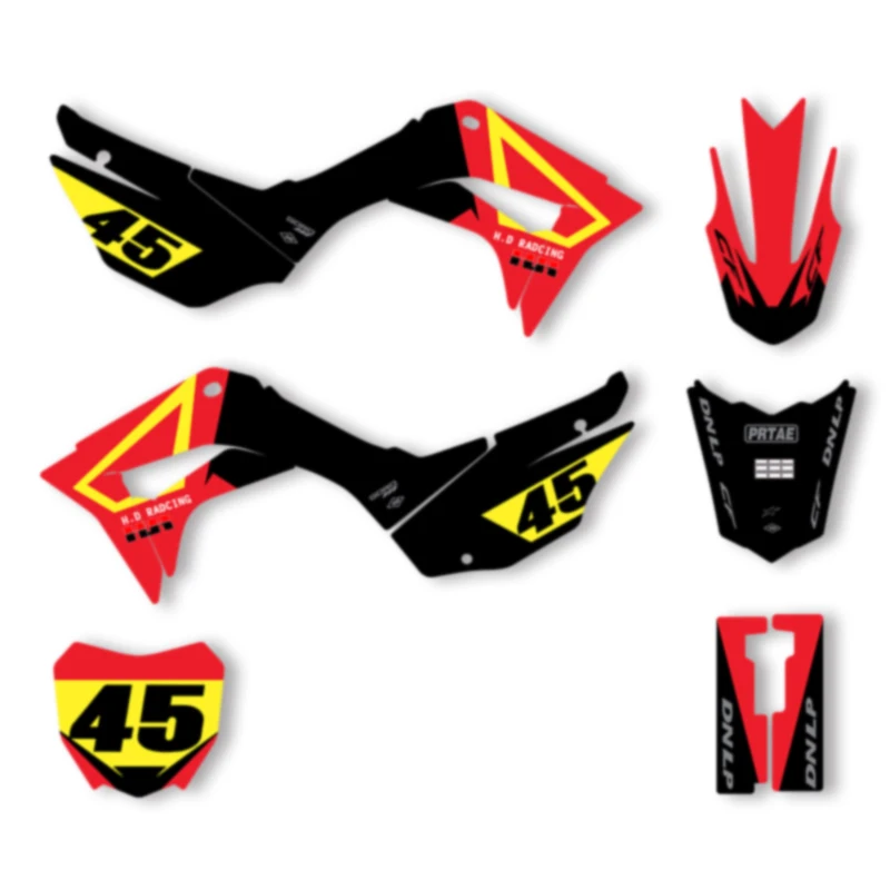 

SPACE Custom Motorcycle Graphics Background Decal for HONDA CRF CRF110 CRF110F 2019 2020 2021 CRF 19-21 CRF110F Stickers Kits 01