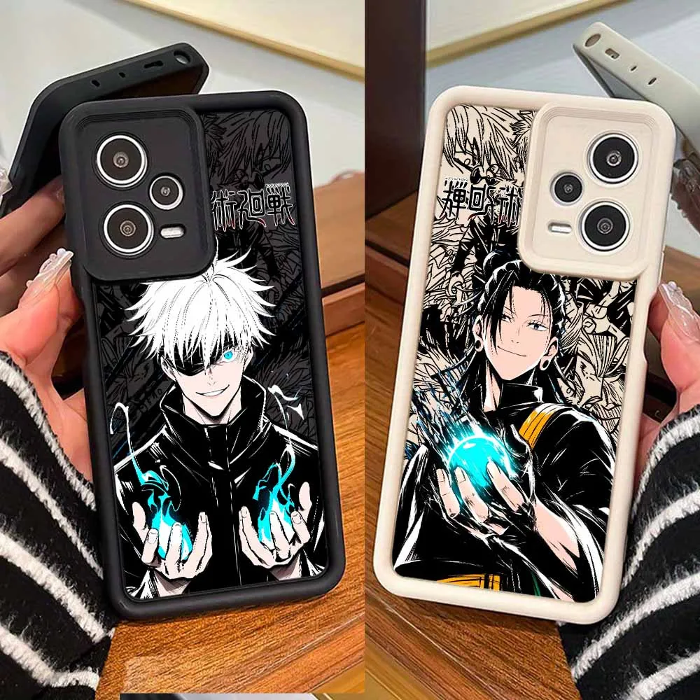 وسيم Jujutsu Kaisen لسامسونج غالاكسي S25 S24 S23 S22 S21 S20 FE ملاحظة 20 الترا زائد غطاء فوندا العين سلم جراب هاتف