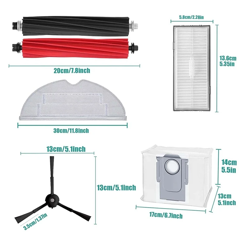 For Xiaomi Roborock S8 S8 PLUS S8+ S8 Pro Ultra Vacuum Cleaner Hepa Filter Mop Cloth Dust Bag Replacement Parts Accessories