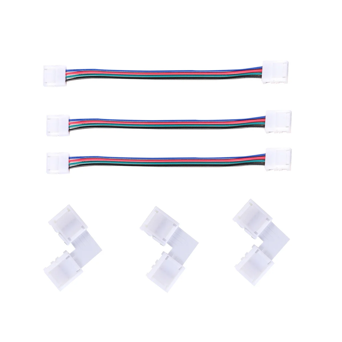 

1 set Led 4 Pin 10Mm Rgb Light Connector Solderless Jumper For 5050 3528 5630 Led Strip Power Adaptor Strip Light Bulb Tube