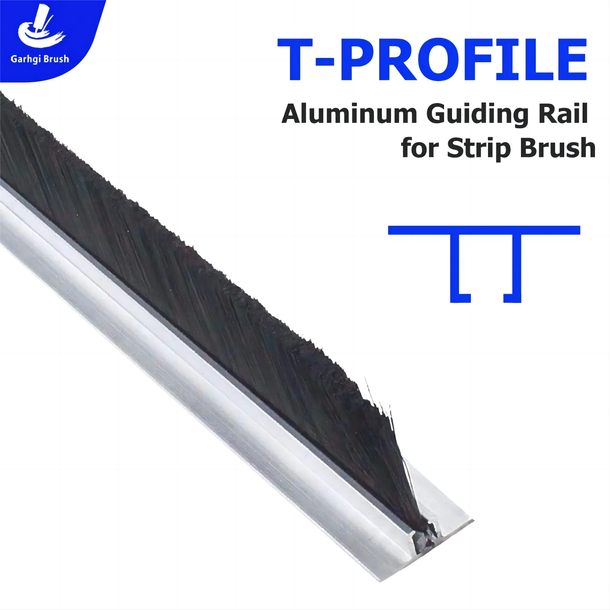 

[На заказ] Щетка для полос с держателем H F-профилем T длиной 500 мм для дверей, окон, гаража, стыковки, уплотнения, очистки, удаления пыли