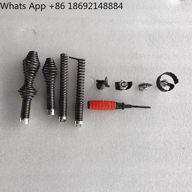 Pipeline Dredging Artifact for 16mm Sewer Dredging Spring Electric Drill Accessories Tools Galvanized Anti-Rust Cutter Head