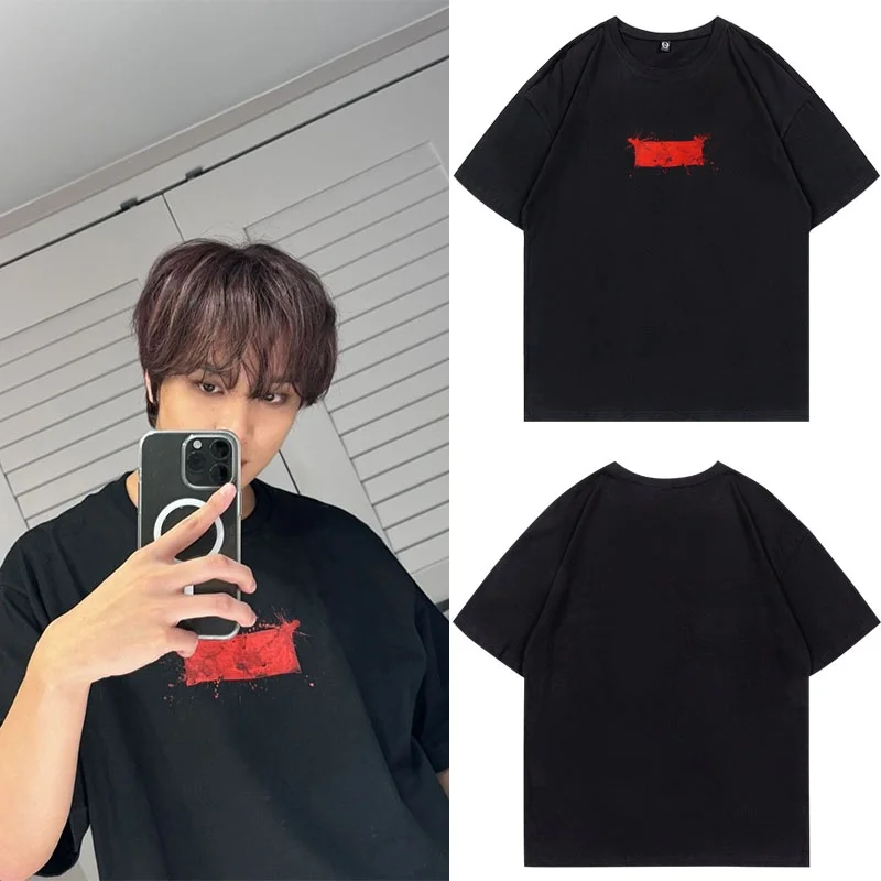 

NCT27 DR Donghe Casual Loose Cotton round Ne ort Sve T-irt ex Breathable Comfortable Youth Faion