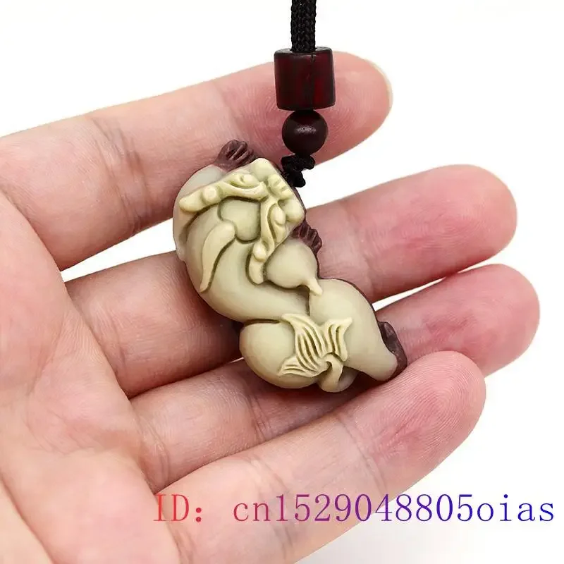 Jade Pixiu Pendant Carved Man Luxury Talismans Chinese Gemstones Necklace Accessories Necklaces Men Tiger Natural Jewelry Stone