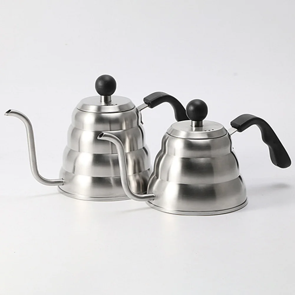 

1L Stainless Steel Coffee Kettle with Thermometer, Gooseneck Thin Spout for Hand Drip Pour Over Coffee Tea Pot Teapot