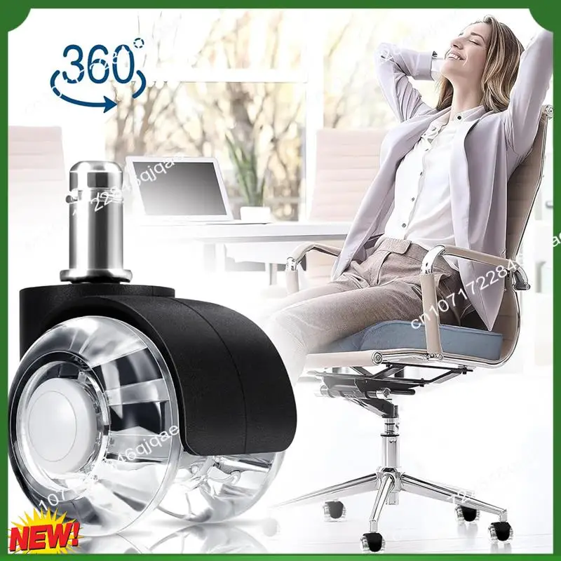 

A48I Office Chair Wheels Set Of 5,Wheels For Office Chairs,360 Degree Rotation Without Scratches,Desk Chair Wheels For Carpet Du