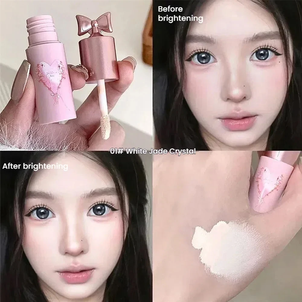 Hellrosa Aufhellender Concealer Flüssig Matt Wasserfest Abdeckt Flecken Akne Hautton-Korrektor Gesichtskontur Gemischte Basis-Make-up-Basis – Detail 13
