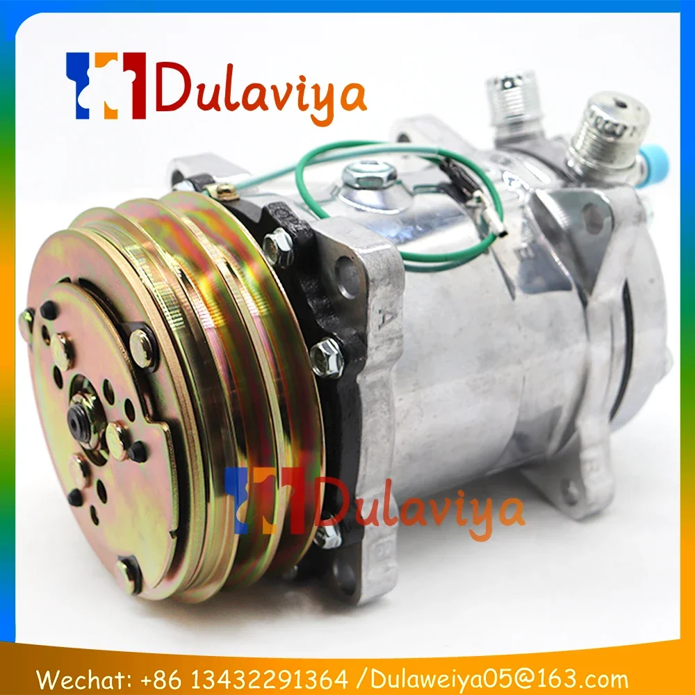 

FOR AC Compressor 12V / 24V 2 Groove V Blet Pulley sanden 5h14 Tractor Excavator Heavy Duty Truck Sanden 508 SD508