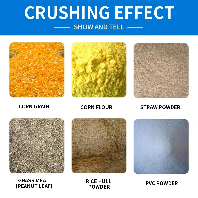 400 Modell 7,5 kW Hammermühle 380 V Maisstrohmühle Tierfutterverarbeitung DIY machen Pulverfutterverarbeitung Futtermühle