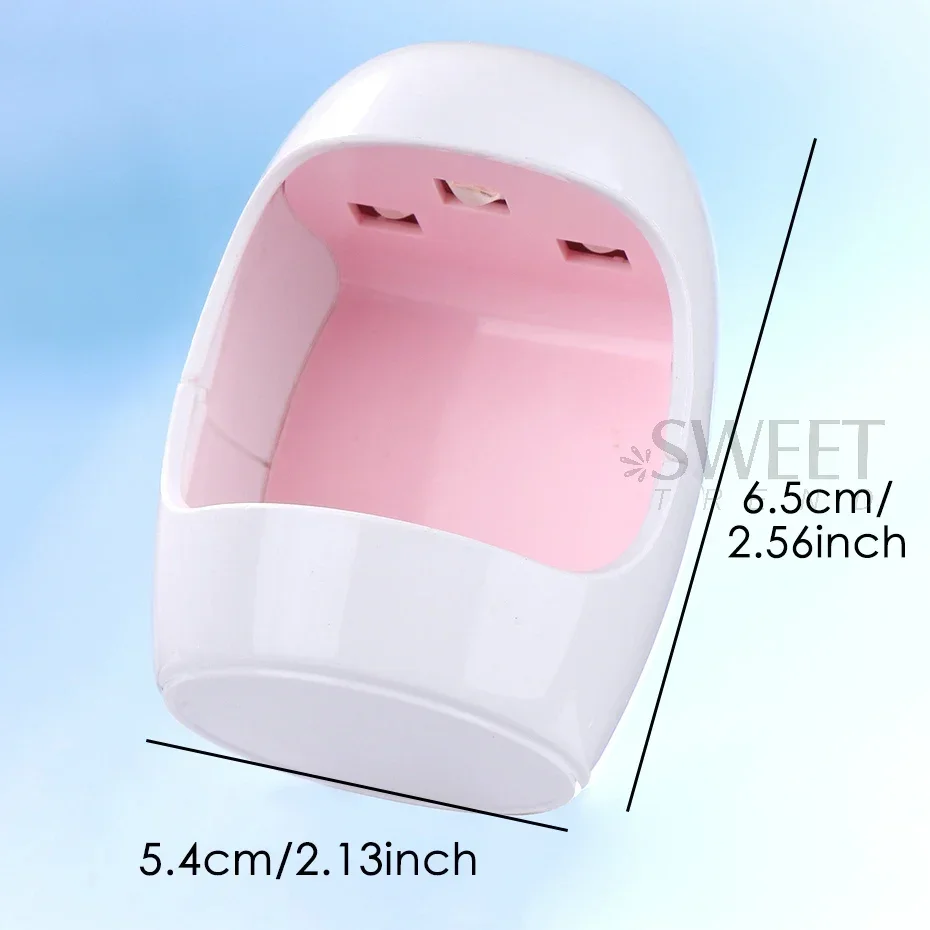 Mini Single Finger Nail Dryer UV LED Lamp 6W Egg Phototherapy Machine Portable DIY Gel Polish Curing Tool USB Home Manicure Lamp