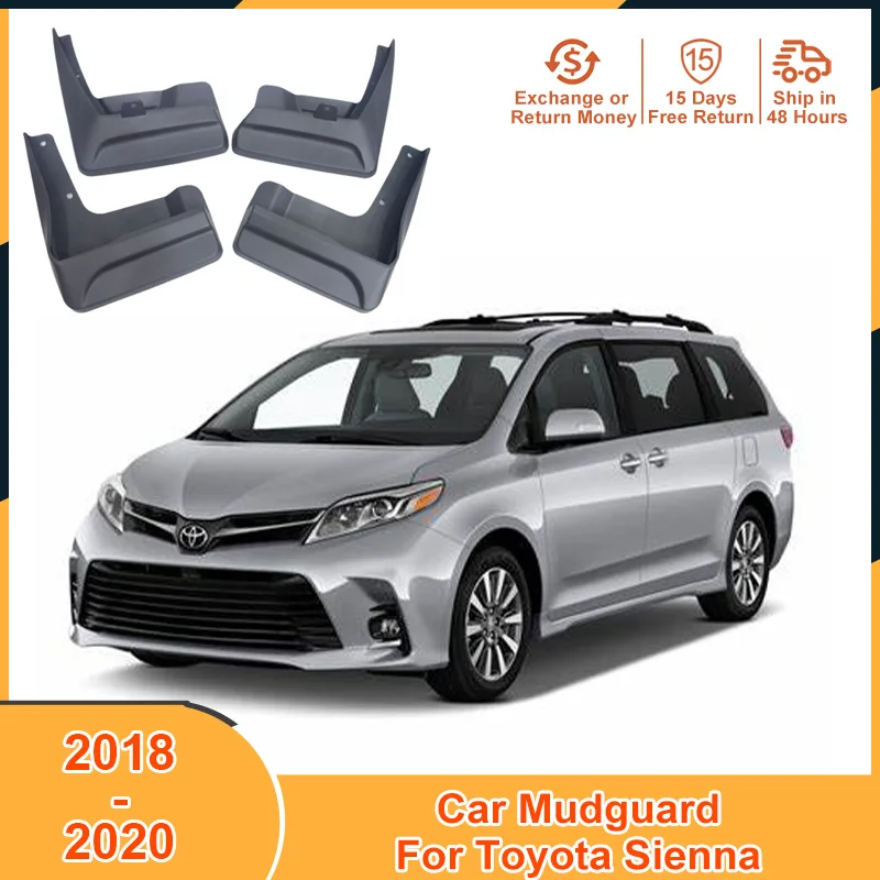 

2018-2020 Accessories Car Mudguard for Toyota Sienna 2018 2019 2020 PVC Auto Mudflaps Mud Flaps Splash Guards Fender Protector