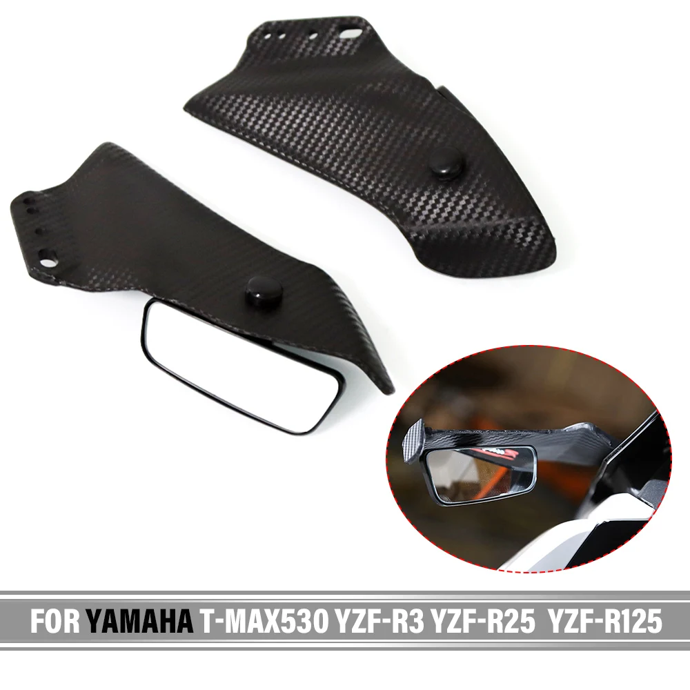 

For Yamaha YZF-R3 YZF-R25 T-MAX530 Universal Motorcycle Side Wing Fairing Spoiler Adjustable Flank Spoiler Fairing with Mirrors