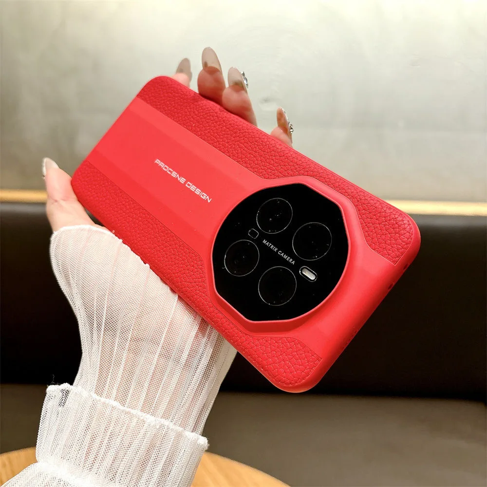 Honor Magic 7 6 5 Pro 5G 고급 가죽 Supercar 스타일 뒷면 커버 Honor Magic 7 Pro 단순 충격 방지 범퍼 Funda