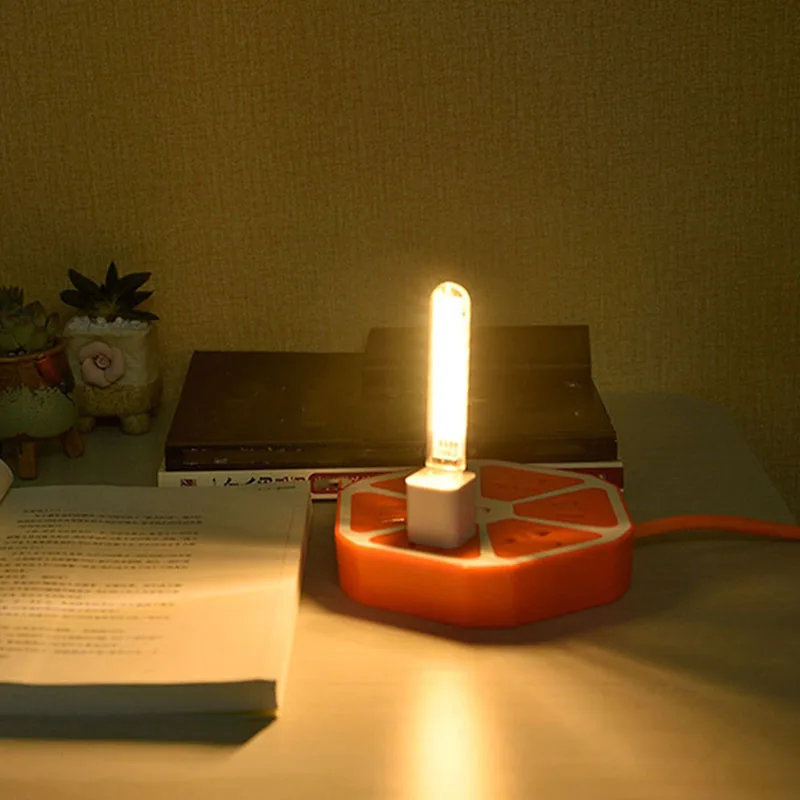Mini luce USB portatile a Led 8Led luce per libri luce notturna da lettura colorata 5V Power 3000K-7000K per PC Laptop Mobile Power