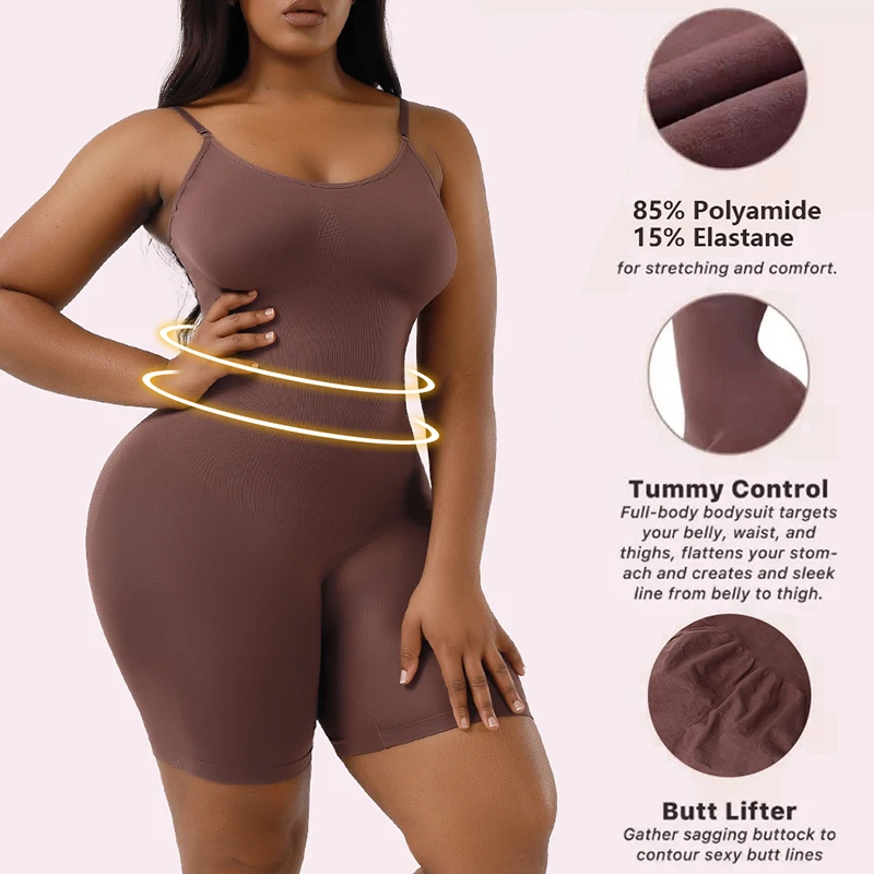 Seamless Bodysuit Compression Open Crotch Shapewear Women Push Up Fajas Colombianas Corset Slimming Butt Lifter Full Body Shaper