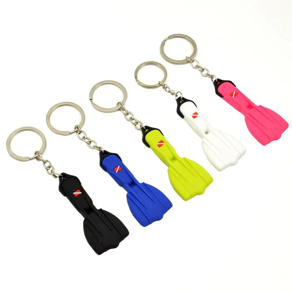 

Mini Scuba Flipper Key Chain Dive Fins Keychain Key Ring Holder Keyring Pendant Ornaments Personalized Zipper Handle Ocean Theme