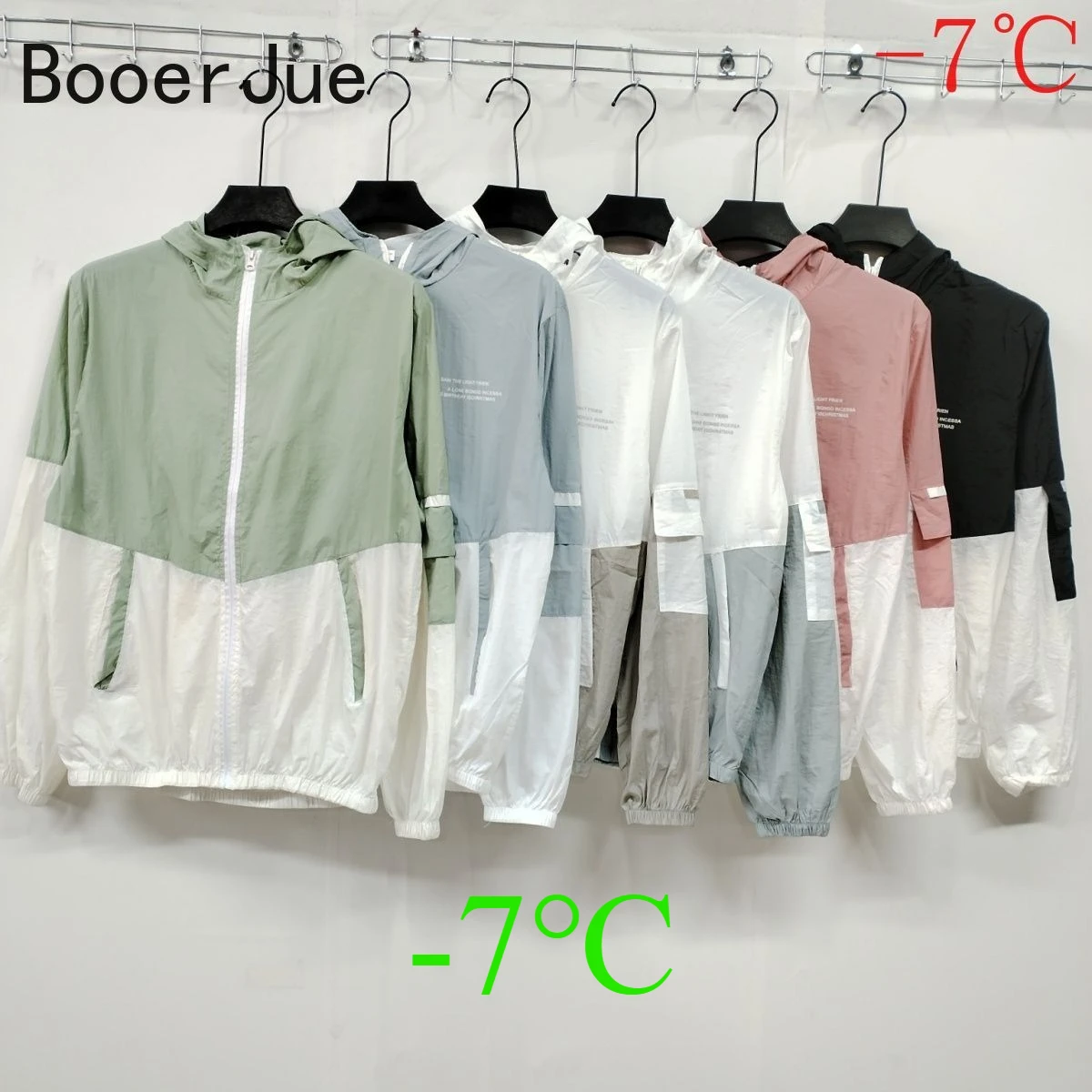 Veste de protection solaire pour homme, légère, à séchage rapide, coupe-vent, respirante, avec imprimé lettres, pour la randonnée et les sports de plein air en été