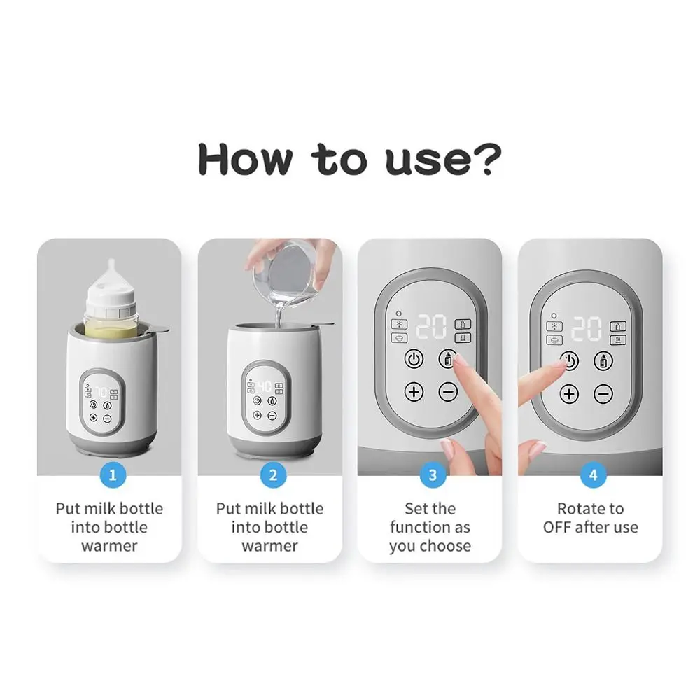 جديد التحكم في درجة الحرارة جهاز تدفئة الحليب تعقيم تذويب زجاجة دفئا الدفء وظائف التدفئة تغذية #3