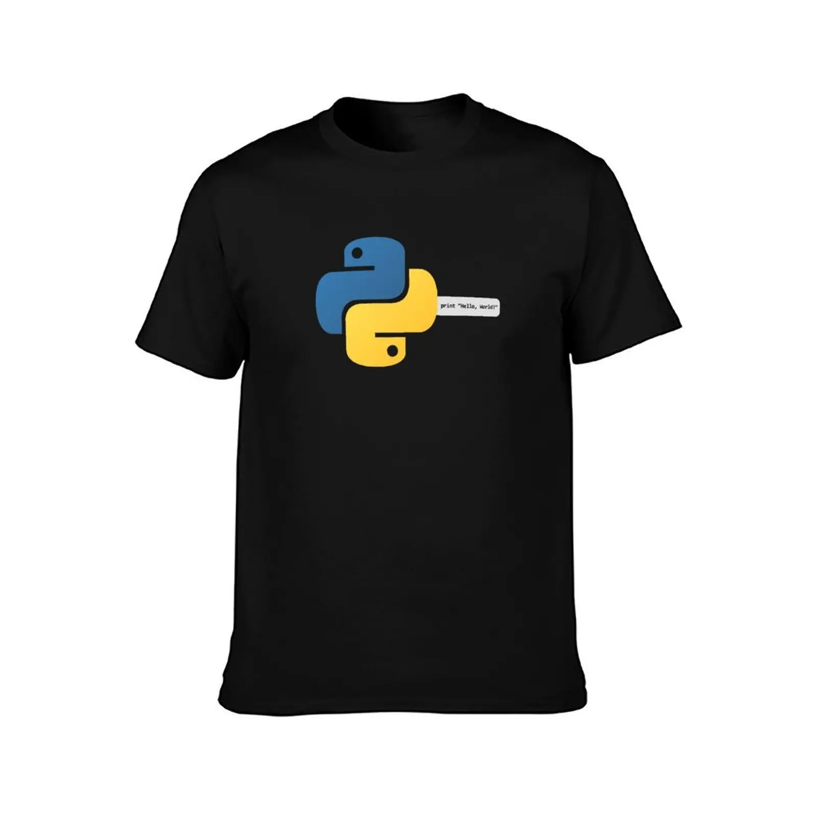 Python hello, world! program Men T Shirt man t shirt cotton high quality