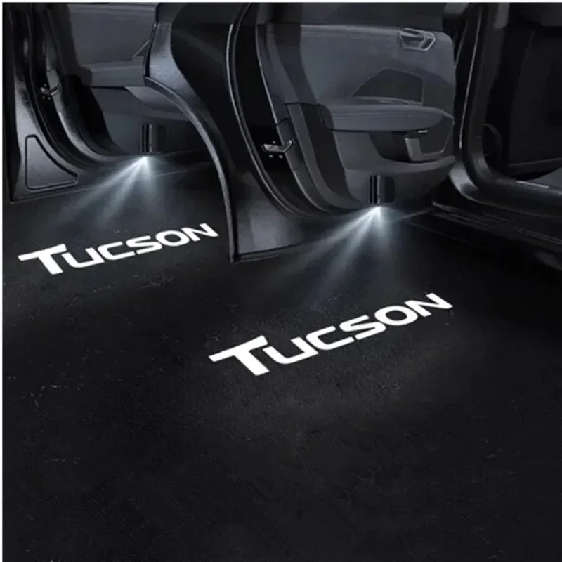 

For Hyundai Tucson JM TL NX4 Logo Car Door HD LED Lamps Projector Courtesy Welcome Lights