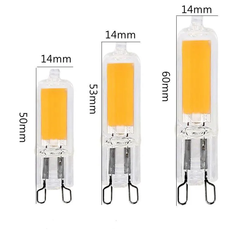 Moodyz Super Bright G9 LED Light Bulb 7W 9W 12W15W 220V Glass Lamp Constant Power Light LED Lighting G9 G4 COB Bulbs