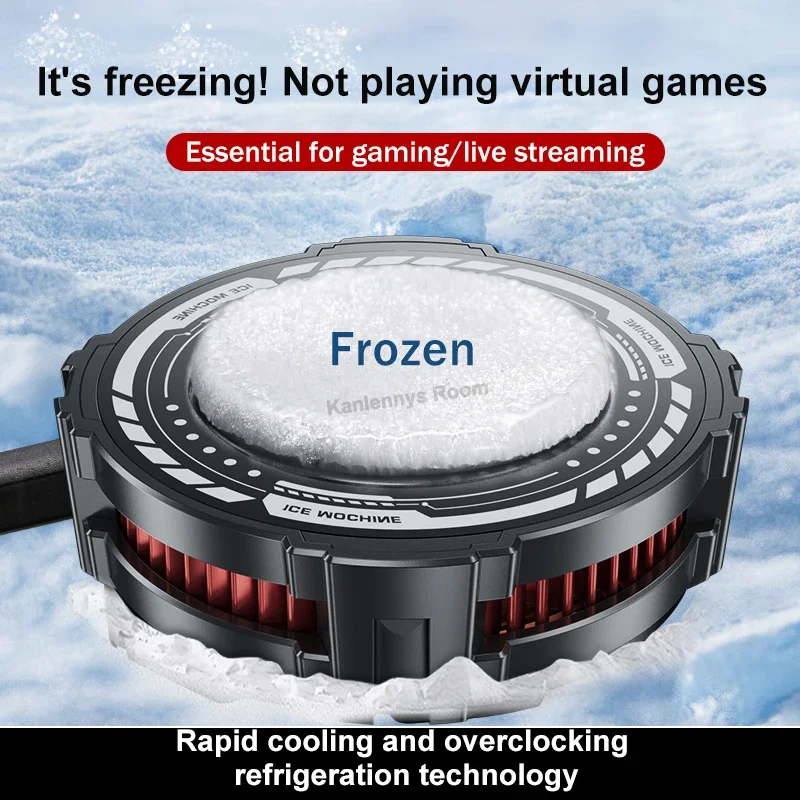 AL15 Frozen Universal Mobile Phone Magnetic Back-clip 2IN1 Semiconductor Cooling Fan Radiator for IOS Android Tablet Game Cooler