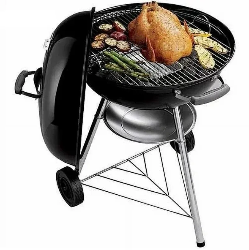 57cm Carbon Barbecue Grill Outdoor Classic Original Kettle with Built-in Lid Thermometer for Built-in Cooking
