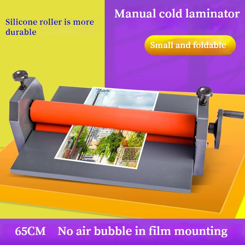 Máquina de laminação manual, foto, publicidade, rolo de foto, filme passando máquina, mão rolo frio, L Aminator, 65cm