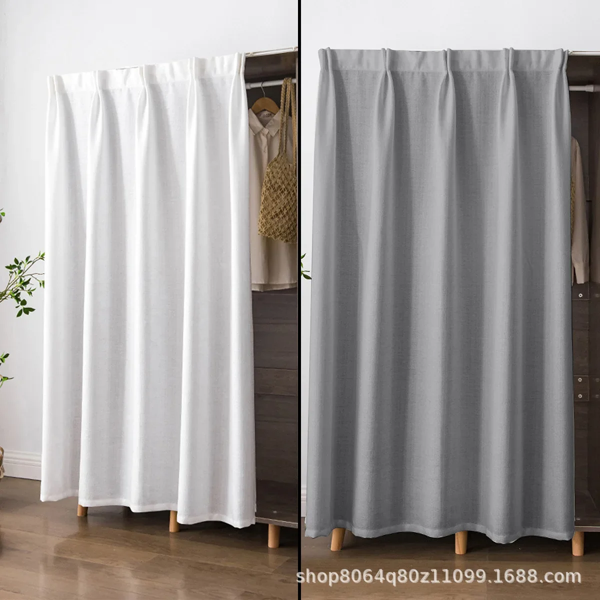 

N1044Japanese door curtain European and American fabric punch-free bedroom curtain kitchen partition sunshade door curtain