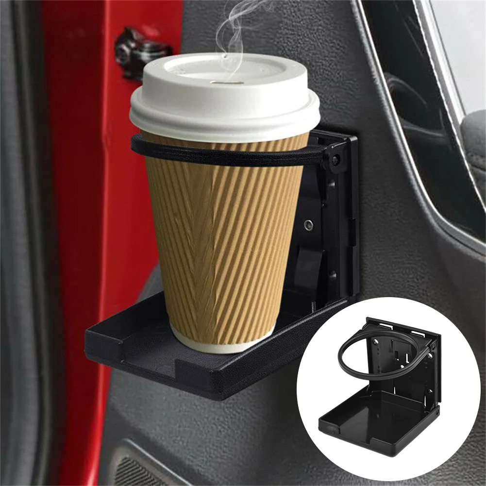 

Cup Holder Drink Holders Accessories Plastic Portable RV Regular Waterproof Yacht Black Car Car Folding Cup Holder Double-sided