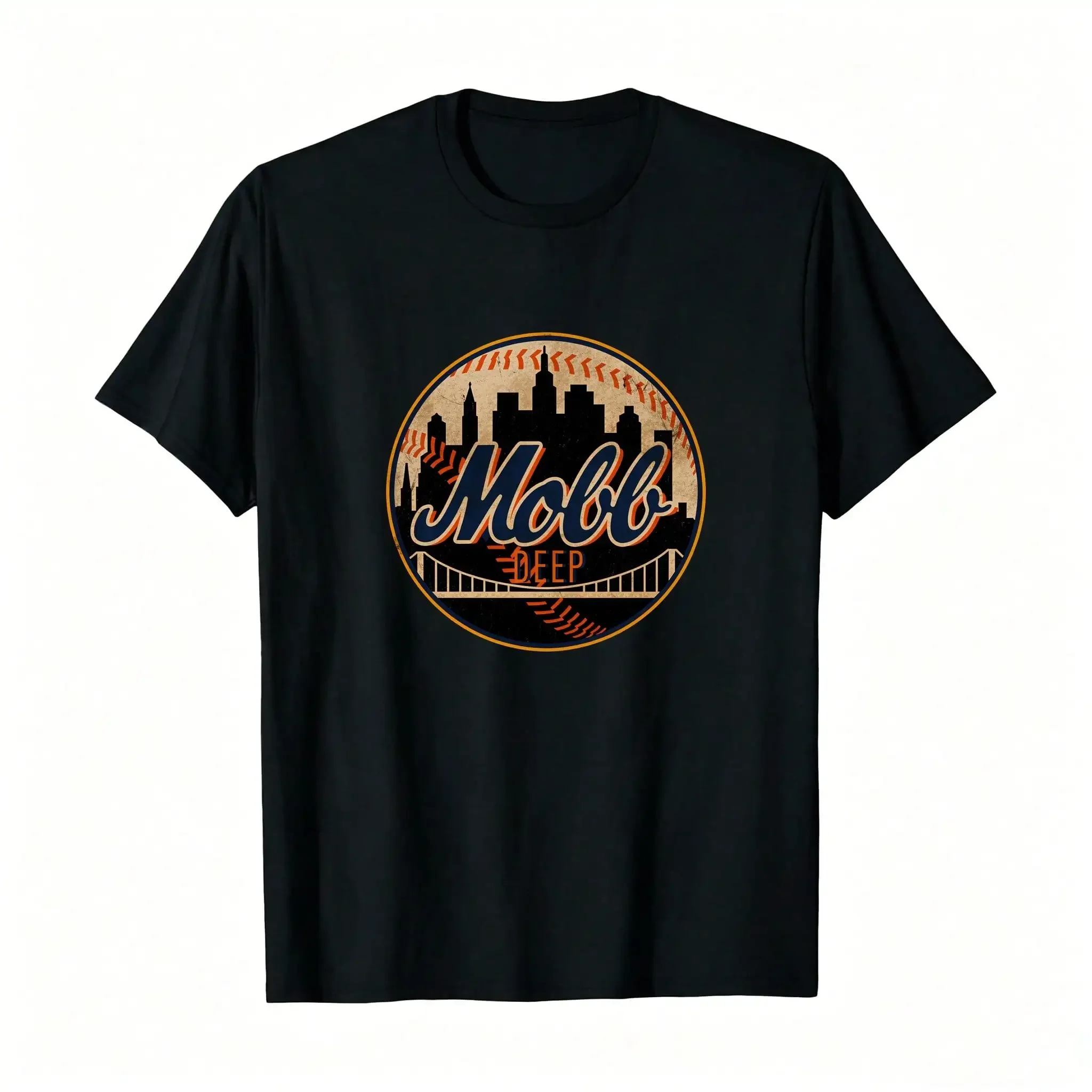En's Mobb Deep Logo & Iconic Album_,Breathable And Comfortable Short-Sleeved Round-Neck Top, Suitable For All Seasons, Everyday Wear For Women