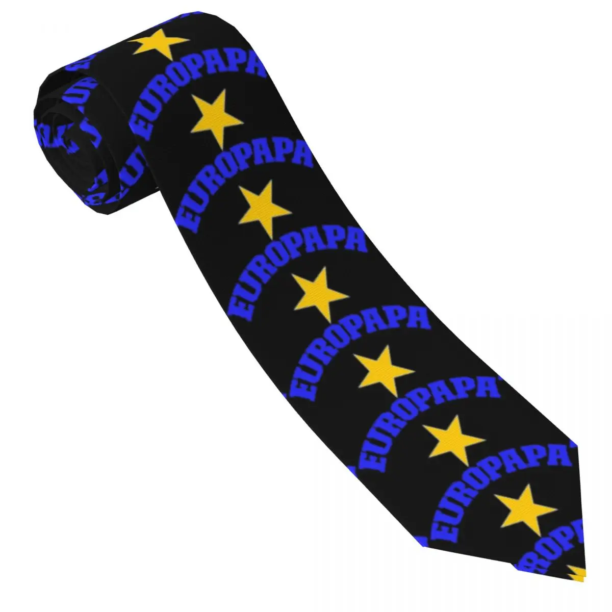 Eurovisions 2024 With Europapa Joost Klein Tie Neck Ties For Men Wedding Party Collar Tie Graphic Necktie Accessories